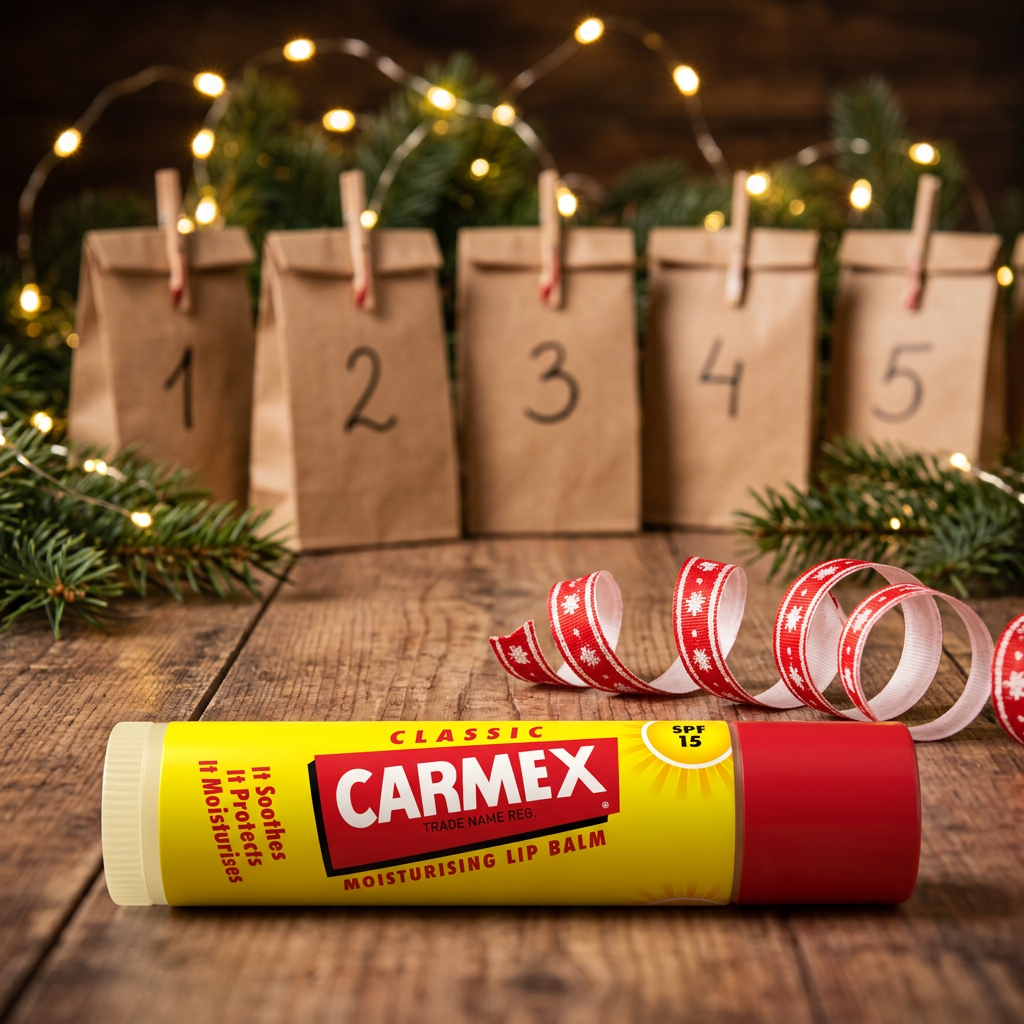 Adventskalender befüllen: CARMEX Classic Stick SPF 15 vor nummerierten Säckchen