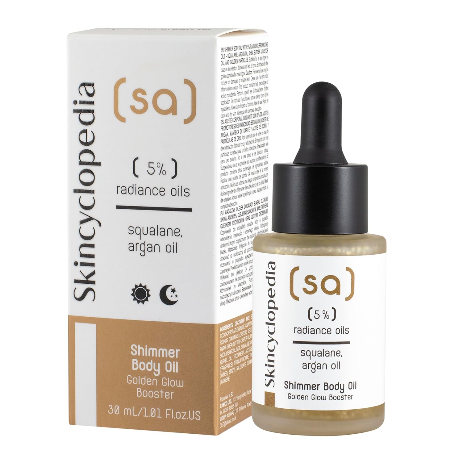 SKINCYCLOPEDIA Shimmer Body Oil – Glow mit 5 Pflegeölen 30ml