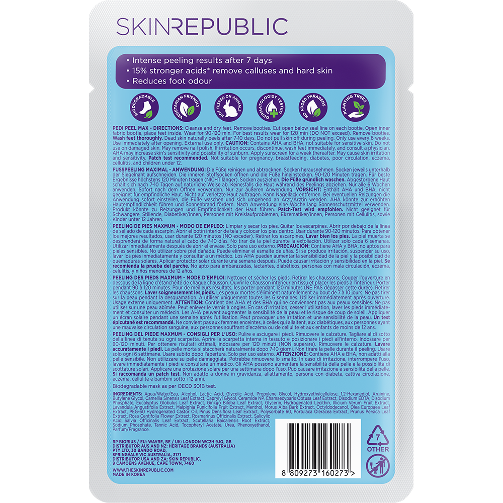 SKIN REPUBLIC Pedi Peel Max – Intensives Fuss-Peeling