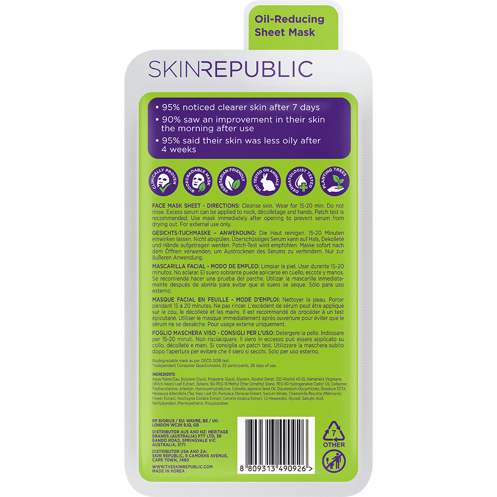 SKIN REPUBLIC Spots + Blemish Anti-Pickel Gesichtsmaske