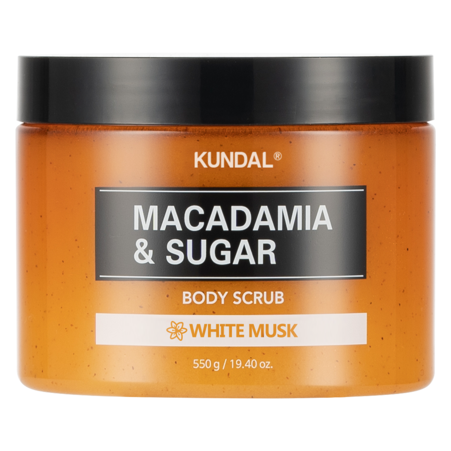 KUNDAL Macadamia Sugar Body Scrub White Musk 550g – K-Beauty Körperpeeling White Musk