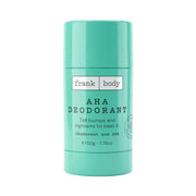 Mintgrüner Stick des FRANK BODY AHA Deodorant 50g in Frontalansicht vor weißem Hintergrund