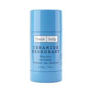 Blauer FRANK BODY Ceramide Deodorant-Stick (50g) in der Vorderansicht vor weißem Hintergrund