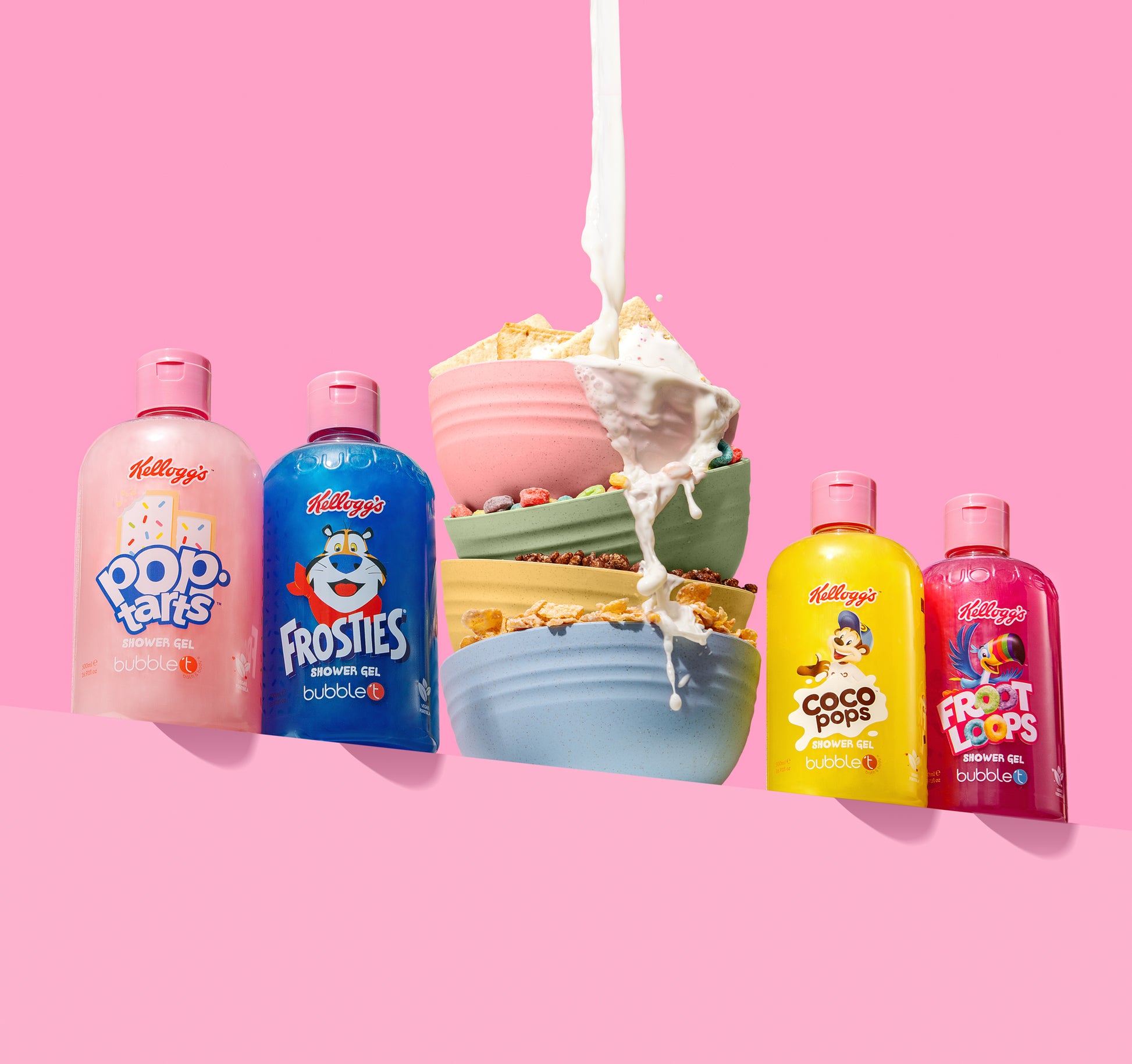 BUBBLE T x Kelloggs Frosties Duschgel Lifestyle – TikTok-Hit Kelloggs Kollaboration