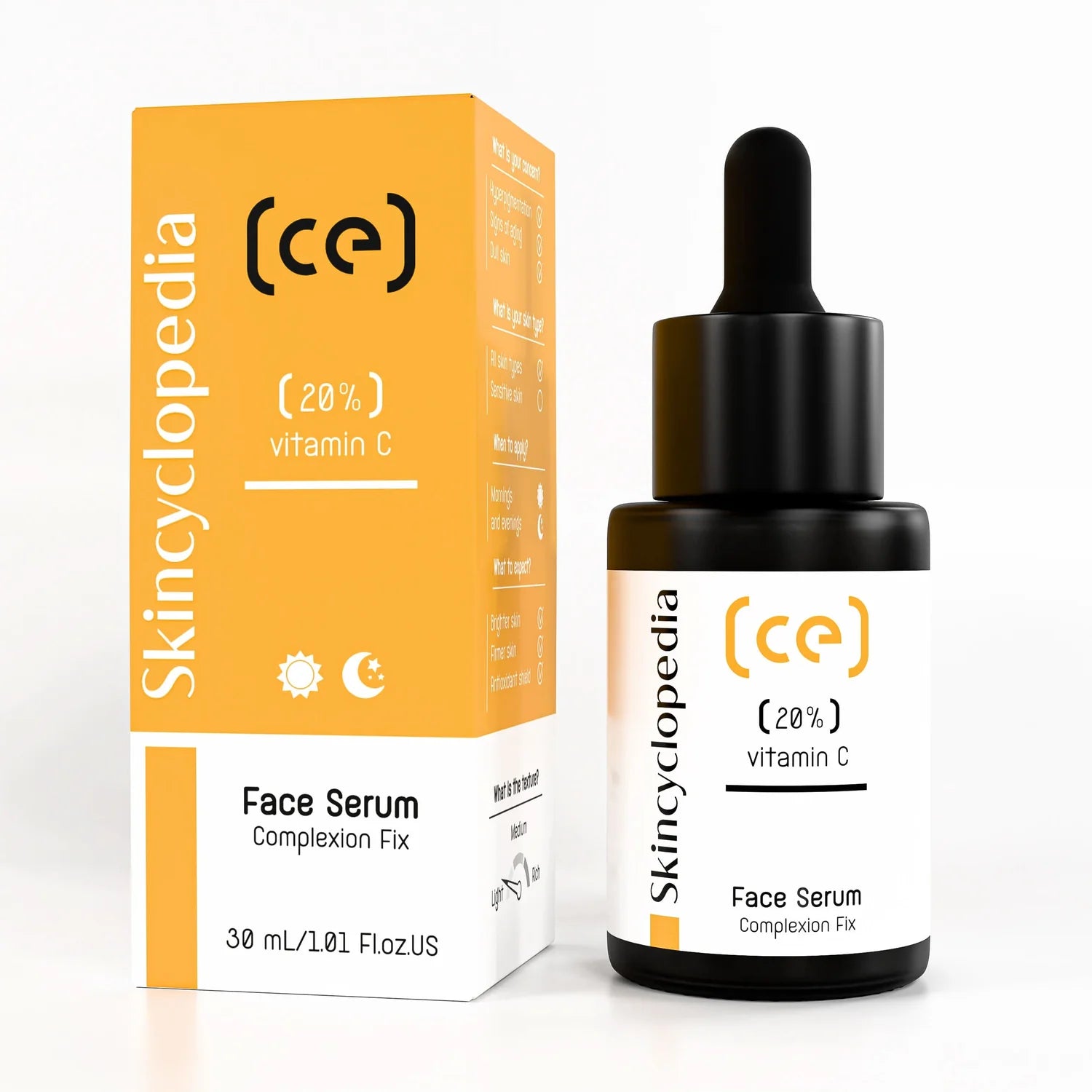SKINCYCLOPEDIA Sérum à la vitamine C 20 % – Éclat et protection 30 ml