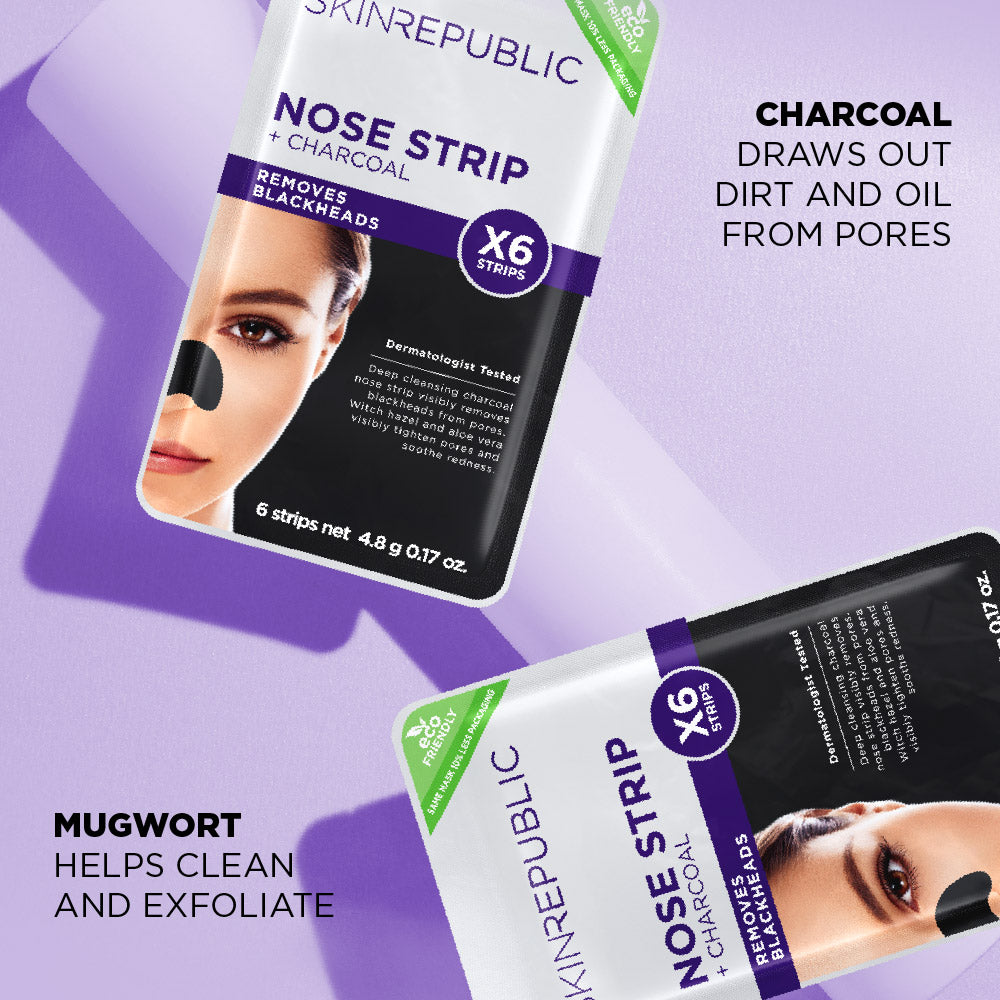 SKIN REPUBLIC Charcoal Nose Strips Wirkstoffe – Tiefenreinigung der Nasenporen