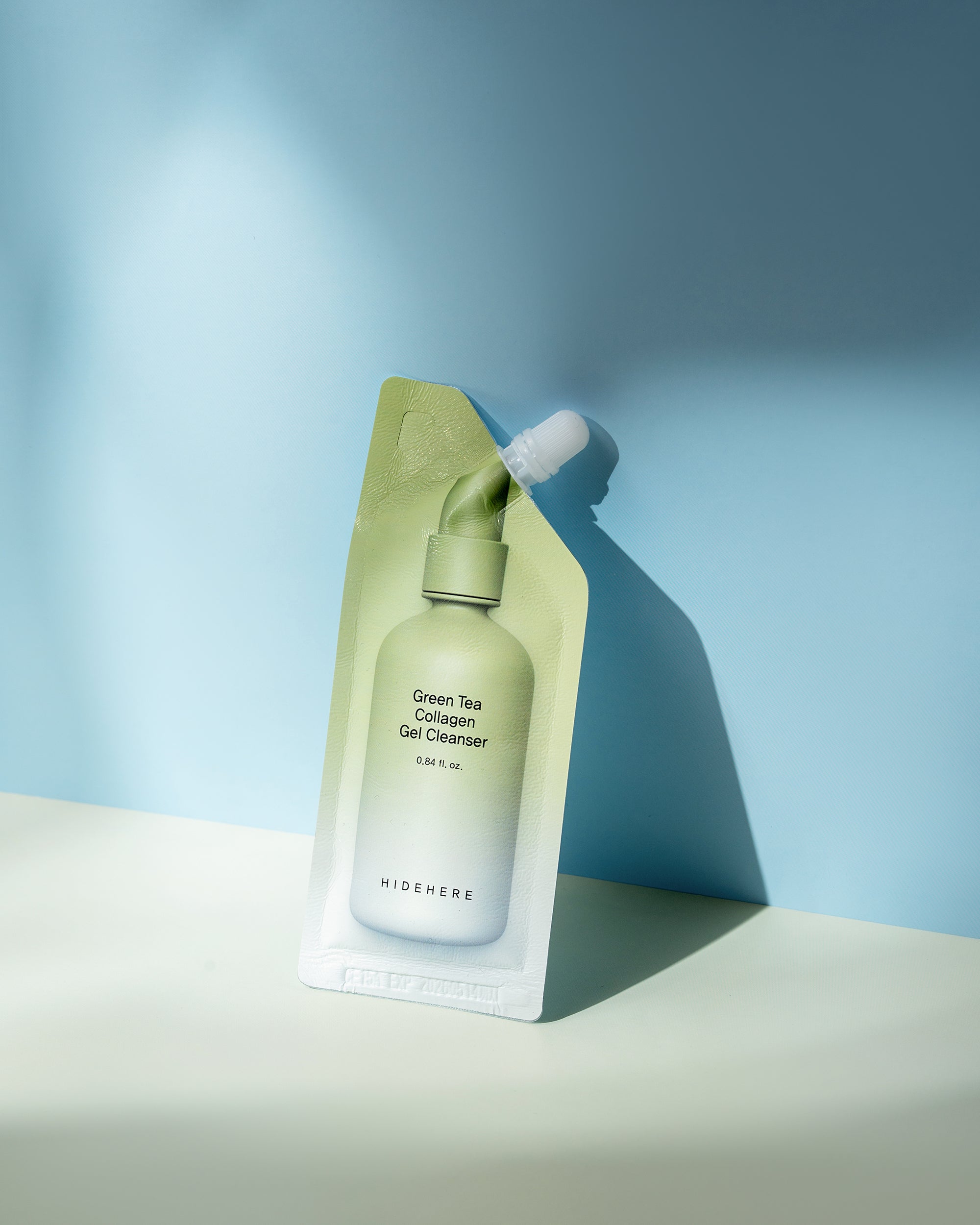 HIDEHERE Green Tea Collagen Gel Cleanser – Gel nettoyant au thé vert et au collagène 25 ml