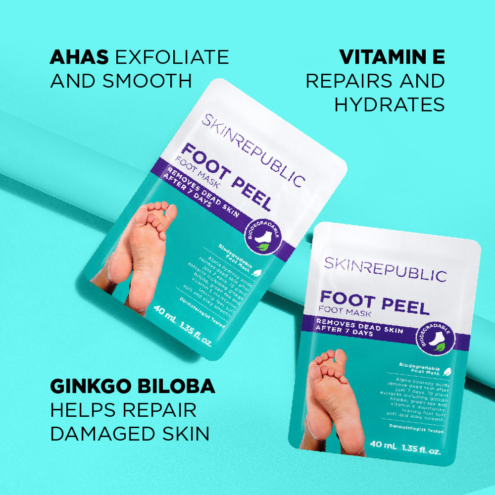 Masque pour les pieds SKIN REPUBLIC Foot Peel – Exfoliant pour les callosités des pieds