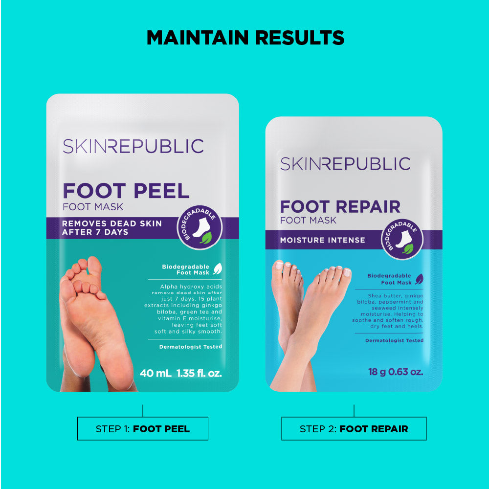 Masque pour les pieds SKIN REPUBLIC Foot Peel – Exfoliant pour les callosités des pieds