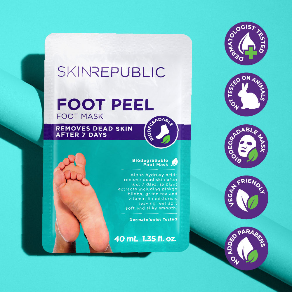Masque pour les pieds SKIN REPUBLIC Foot Peel – Exfoliant pour les callosités des pieds