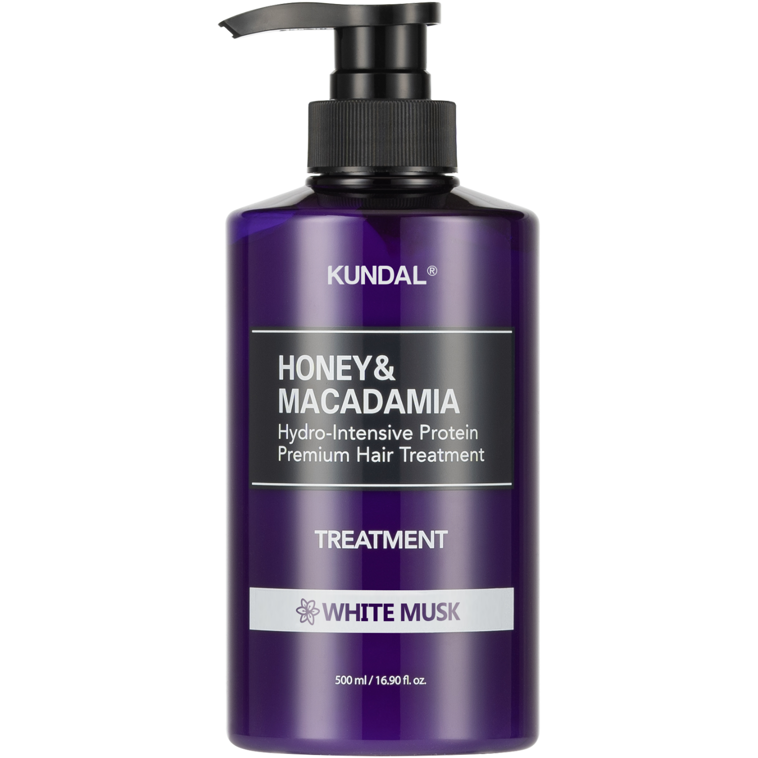 KUNDAL Soin au miel et à la noix de macadamia – Musc blanc – Masque capillaire au musc blanc 500 ml