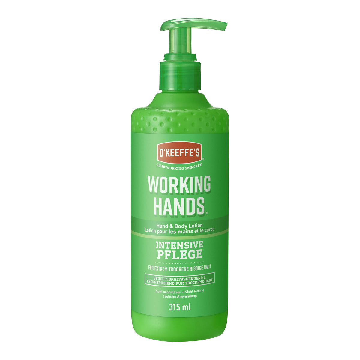 O'KEEFFE'S Working Hands Hand & Bodylotion 315 ml mit Pumpspender, Vorderseite