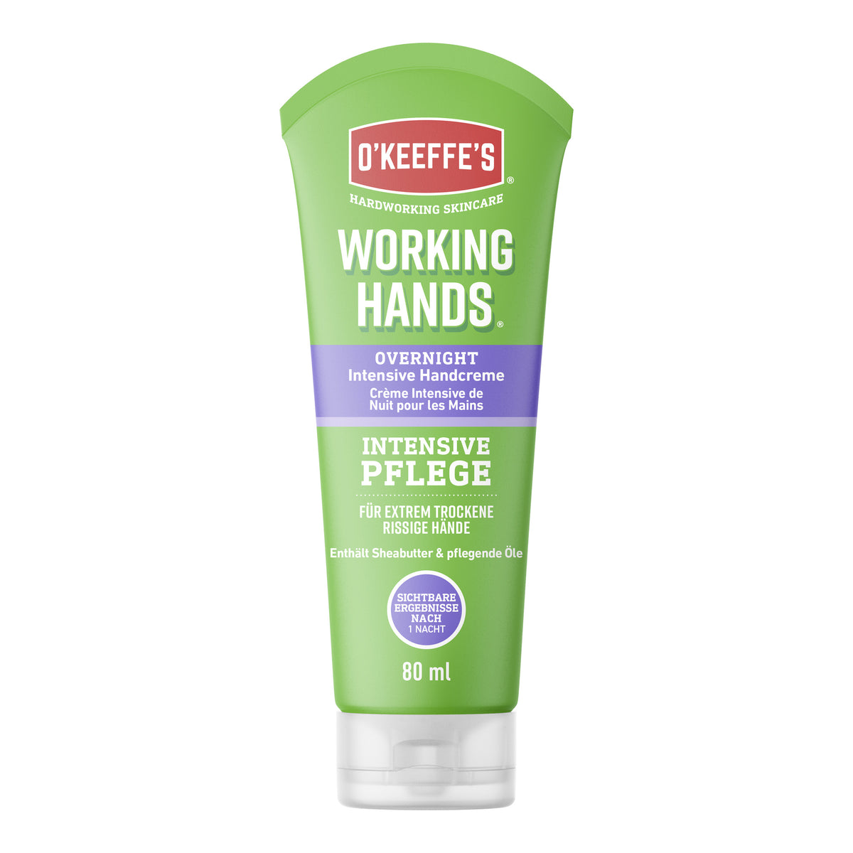 O'KEEFFE'S Working Hands Overnight Handcreme Tube 80 ml, Vorderseite