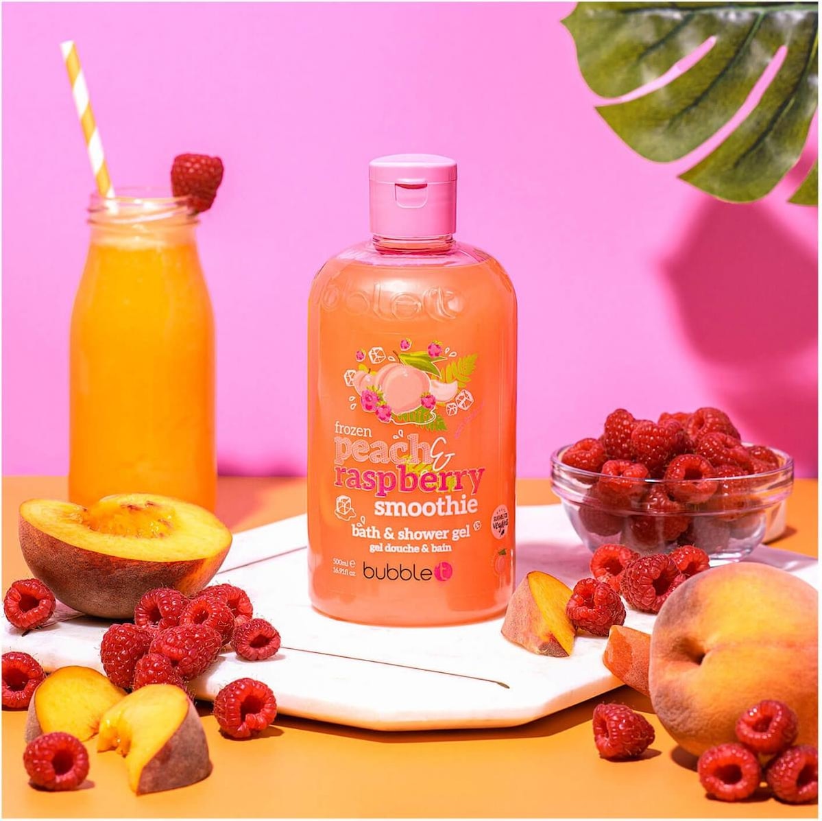 BUBBLE T Bath & Shower Gel (500ml) Peach & Raspberry