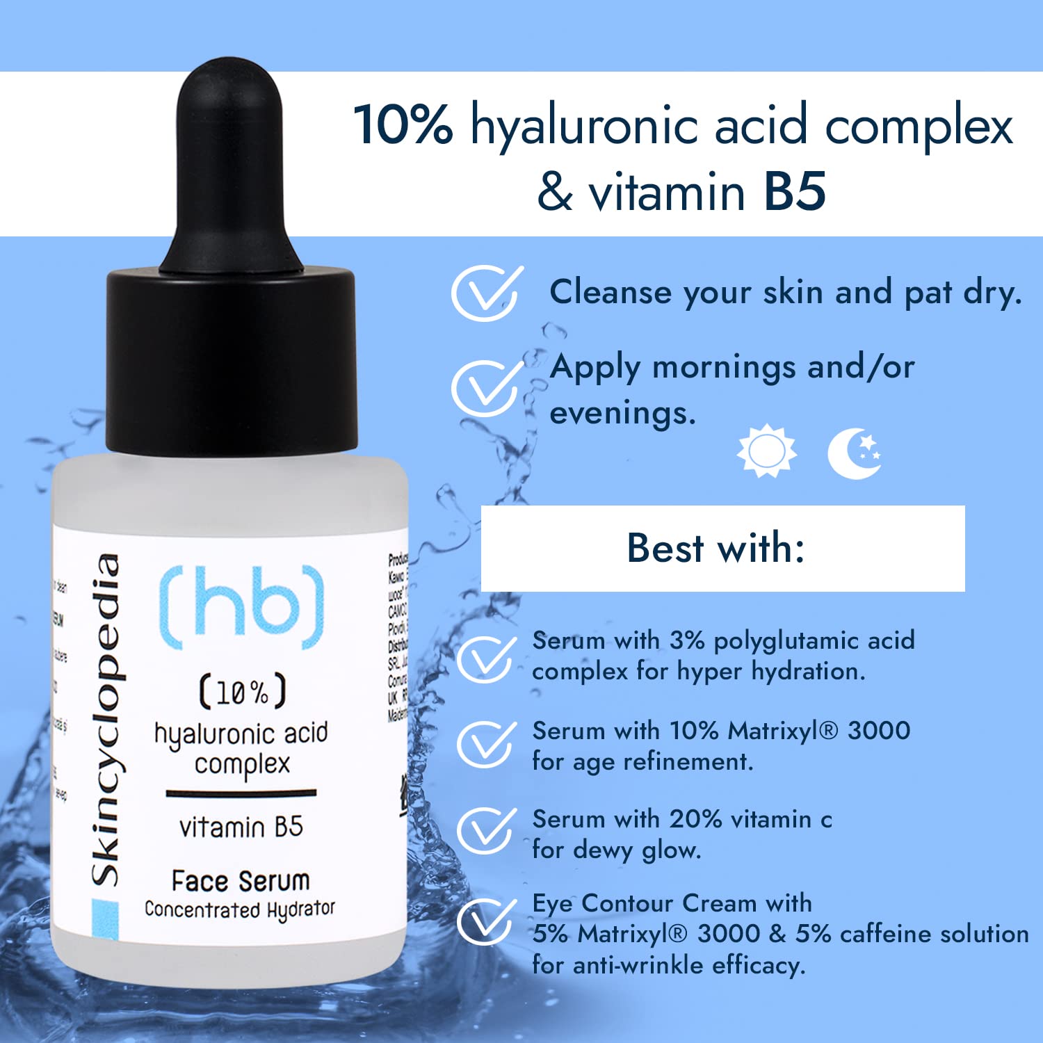 SKINCYCLOPEDIA Face Serum 10% Hyaluronic Acid Complex + B5