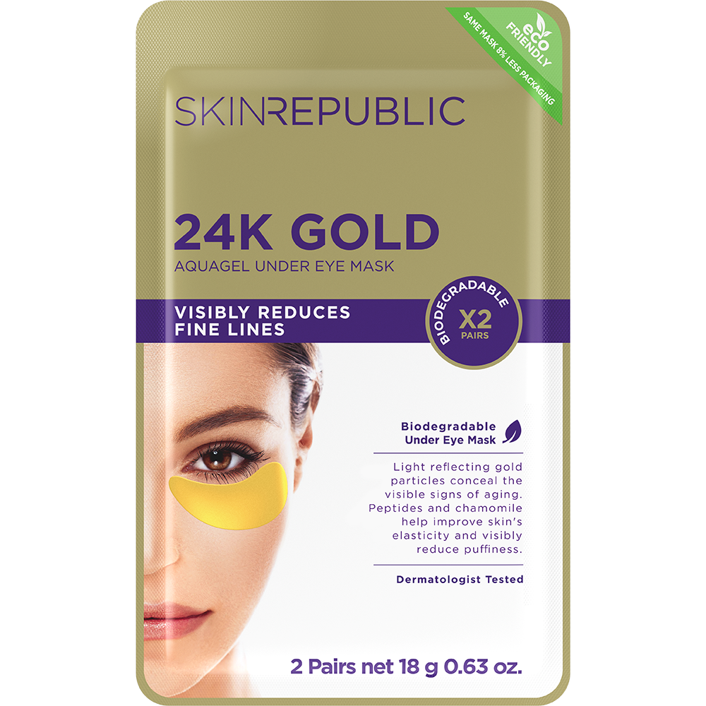 SKIN REPUBLIC 24K Gold Aquagel Under Eye Patches (2 PAIRS)